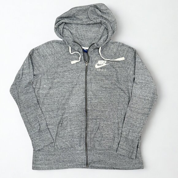 Nike Tops - Nike Sportswear Essential Full Zip Hoodie Gray Heather XL